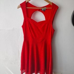 Coral swing dress